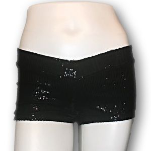 Sweet Love Women Shorts Sequin Hot Pants Black XS